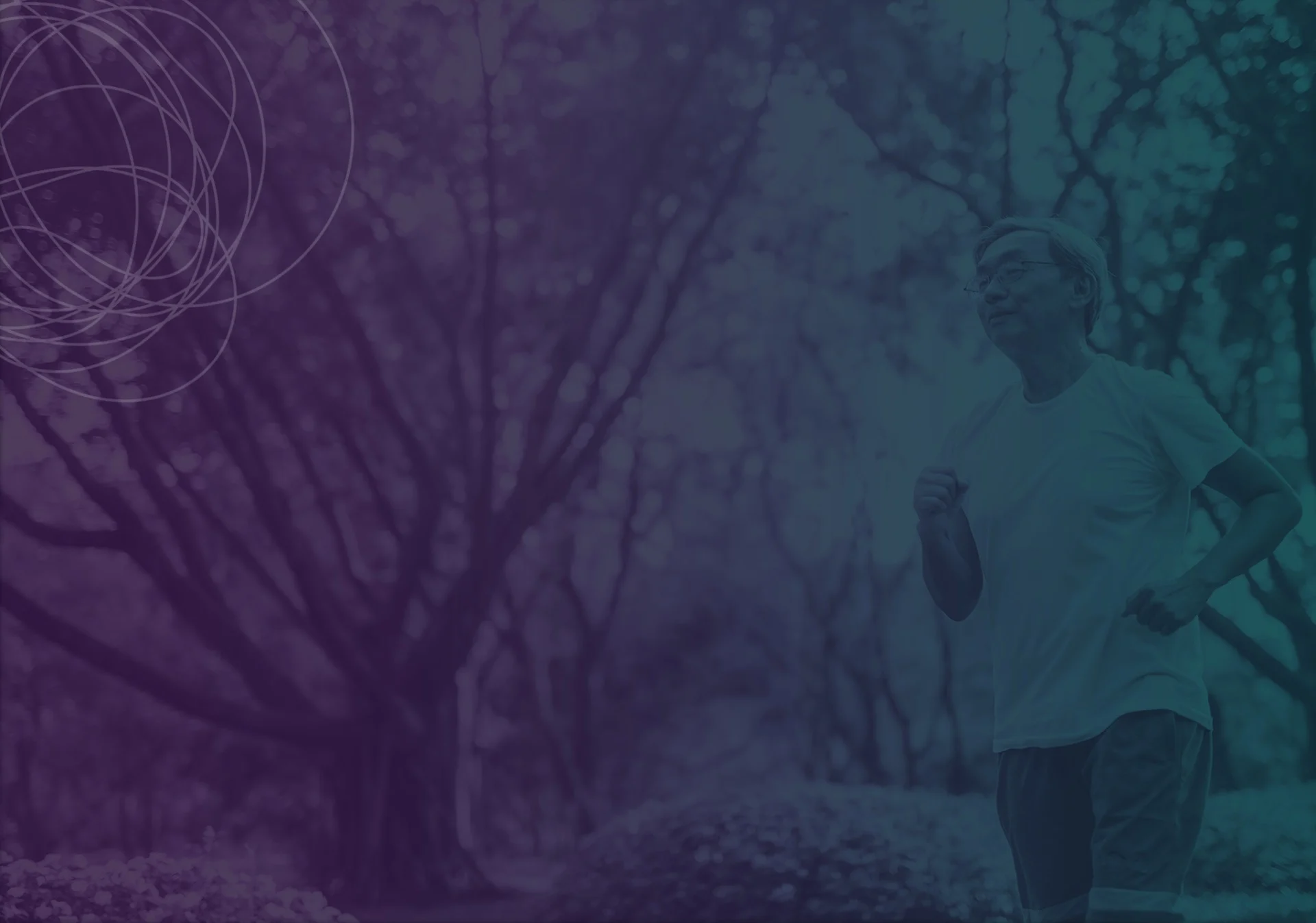 man running in a park